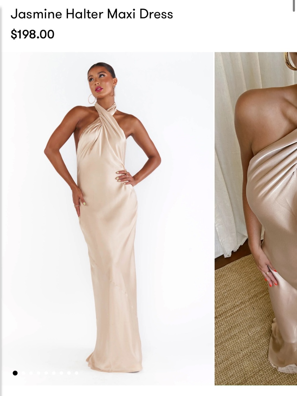 NWT Show me your mumu jasmine halter maxi dress